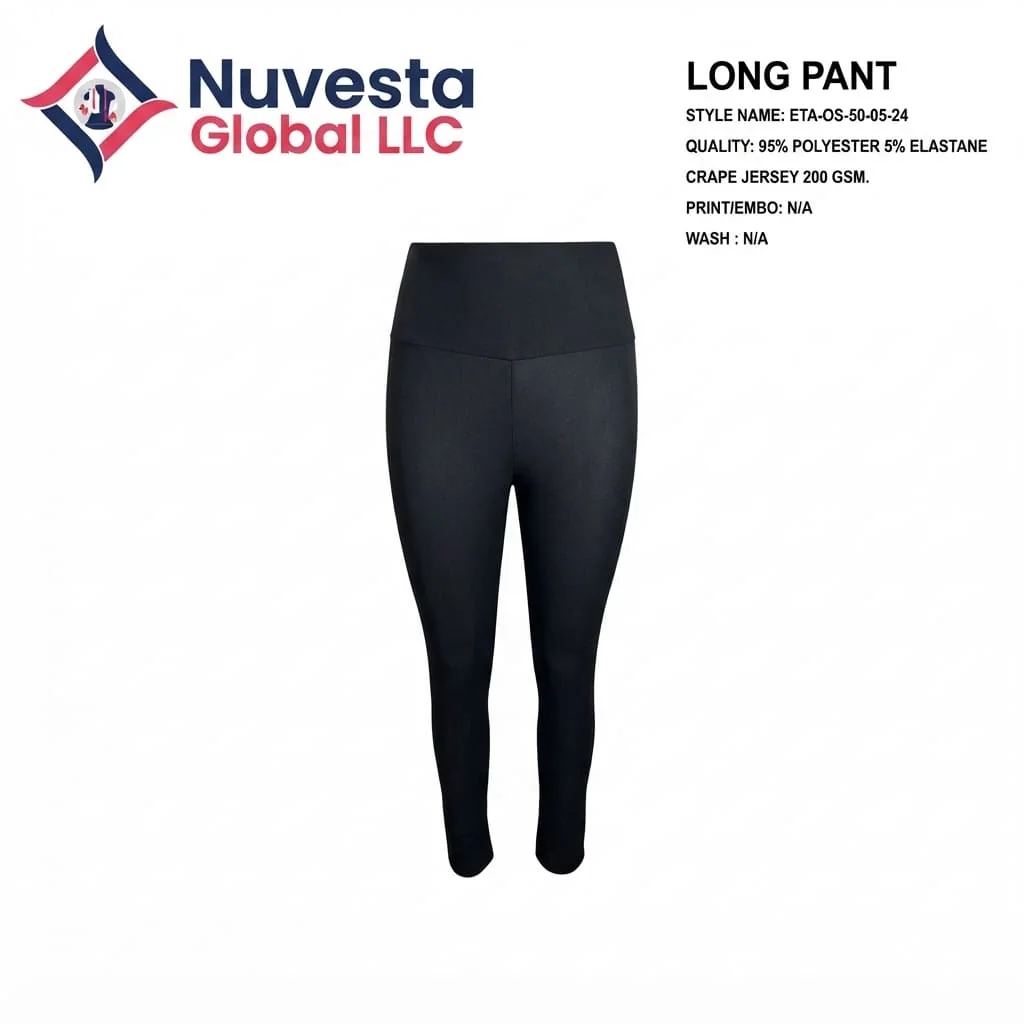 Nuvesta High-Waist Crepe Jersey Leggings – Black