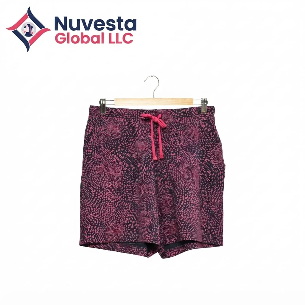 Nuvesta Printed Jersey Drawstring Shorts – Berry