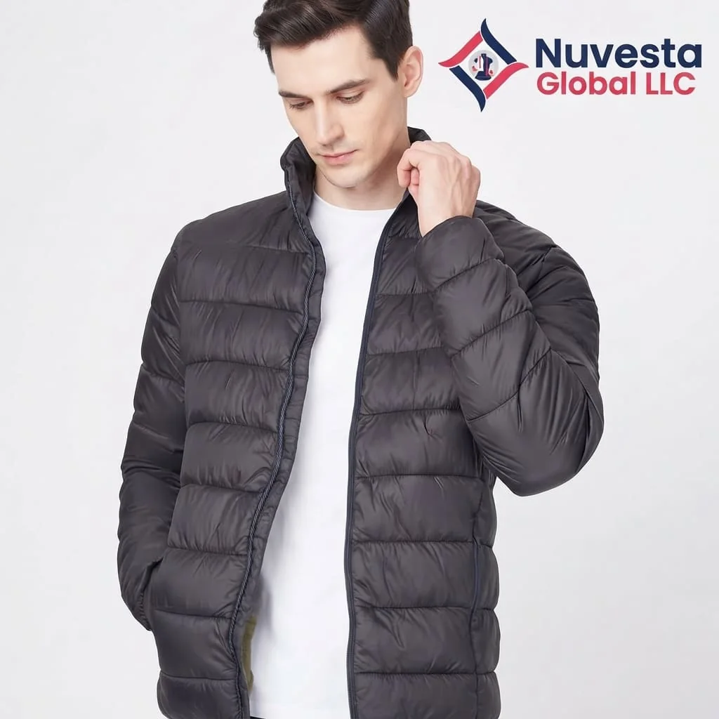 Nuvesta Lightweight Packable Puffer Jacket – Charcoal