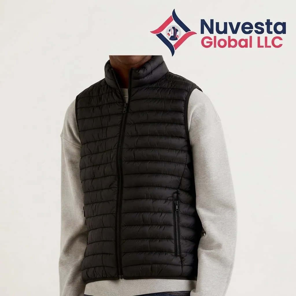 Nuvesta Quilted Puffer Gilet – Black