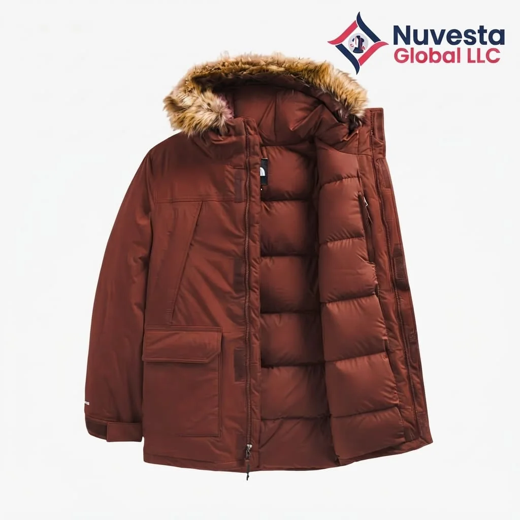 Nuvesta Faux-Fur Hood Down Parka – Rust