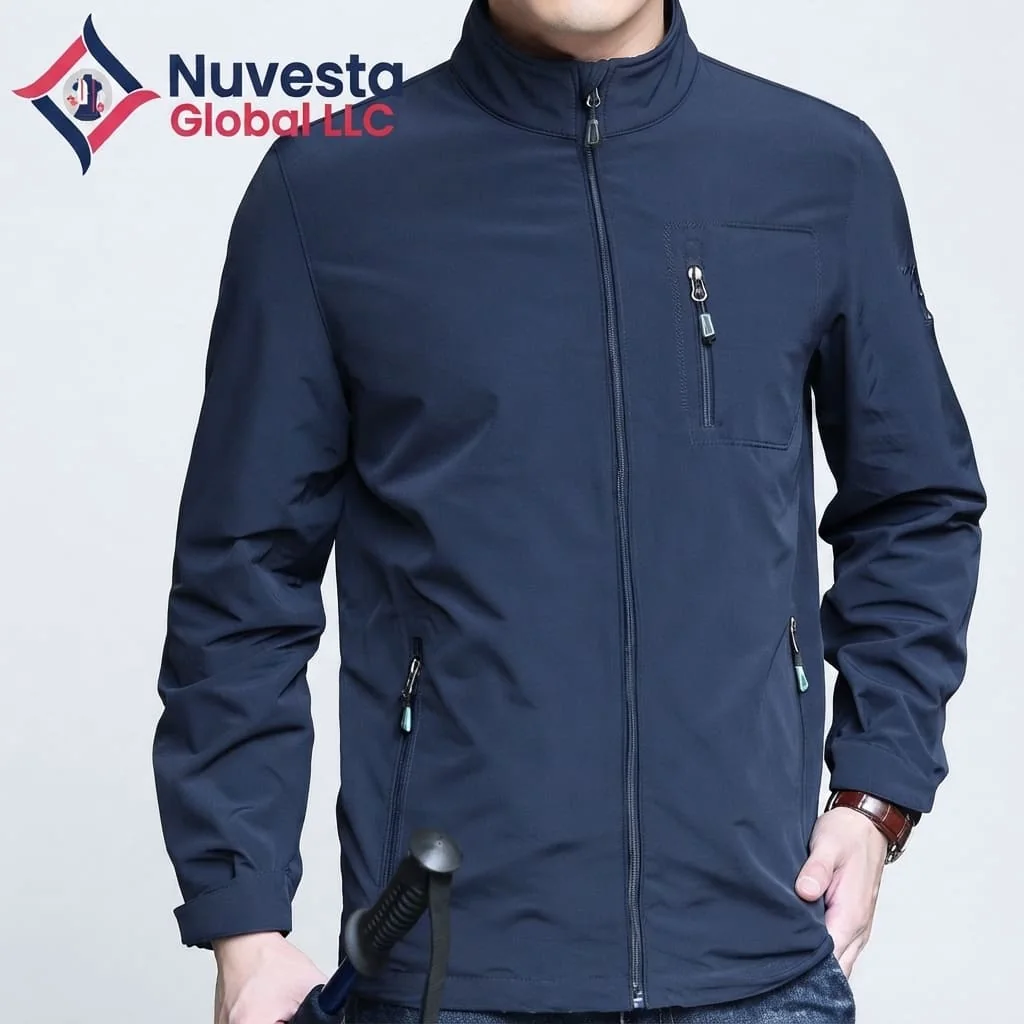 Nuvesta Stand-Collar Softshell Jacket – Navy