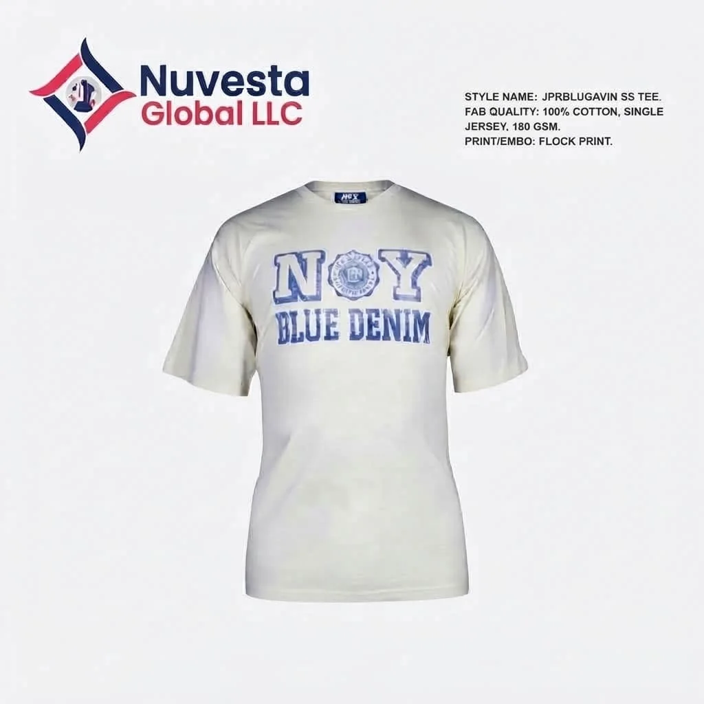 Nuvesta Flock Print Graphic Tee – Ecru