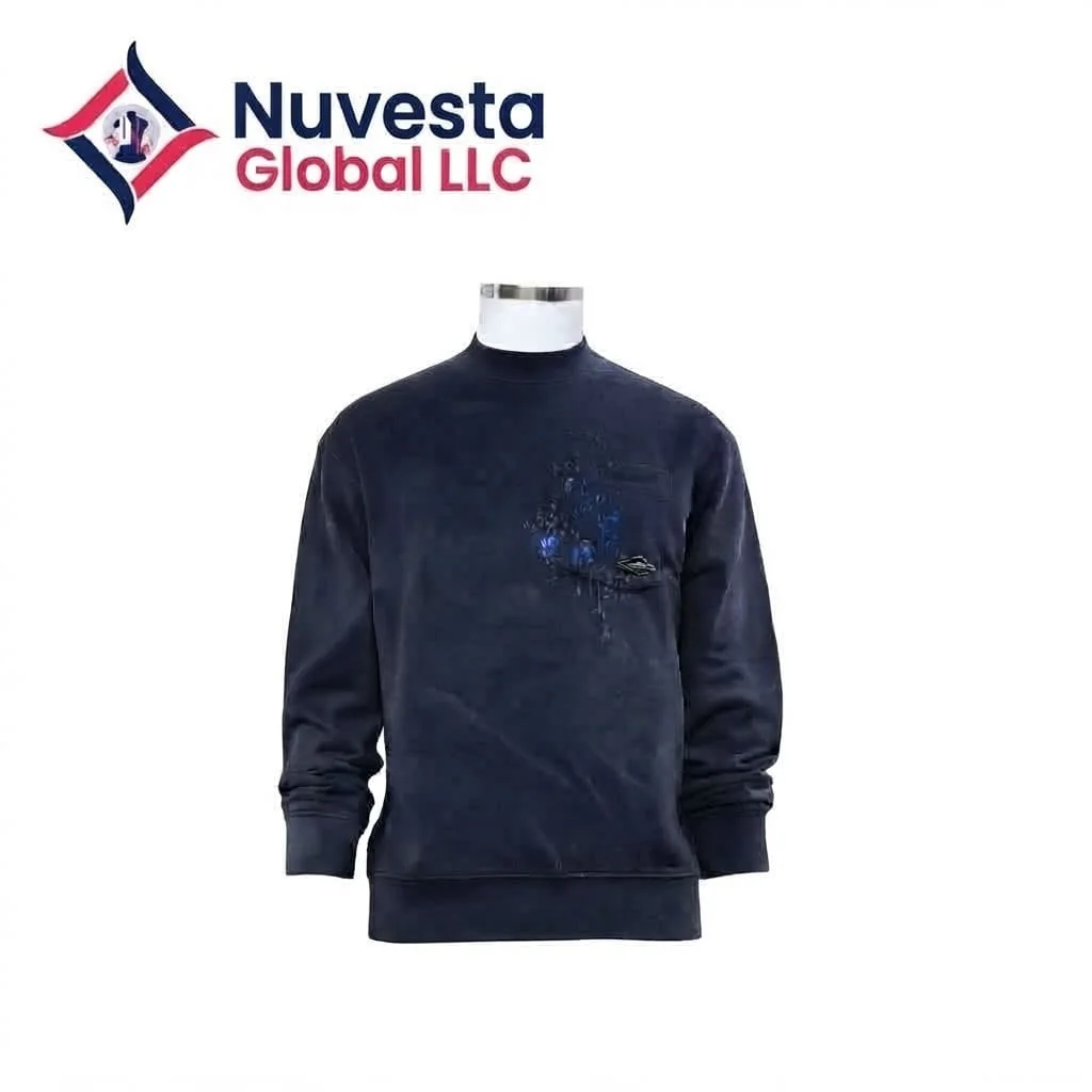Nuvesta Washed Crew Sweatshirt – Navy
