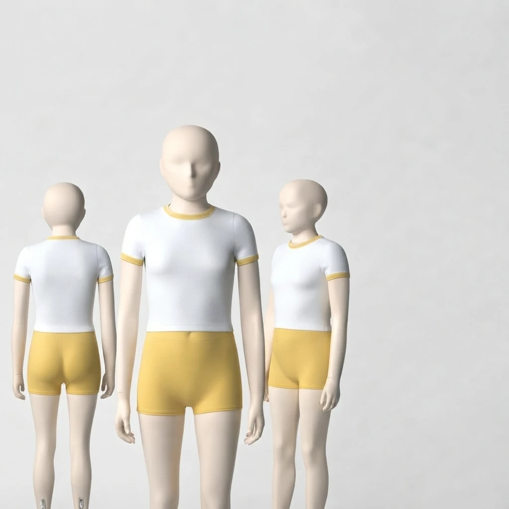 Kids Ringer Tee & Shorts Set - White/Yellow