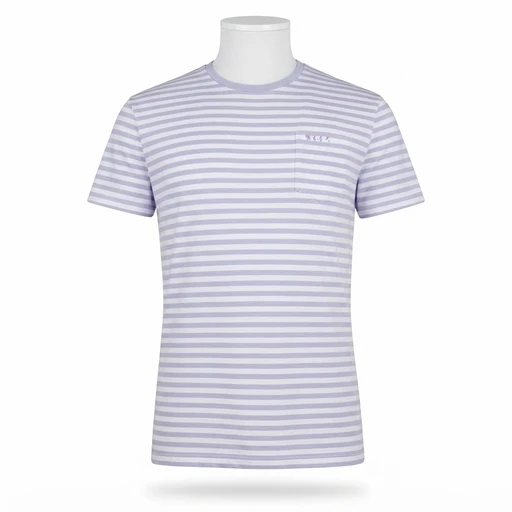 Men's Striped Pocket Tee - Lilac