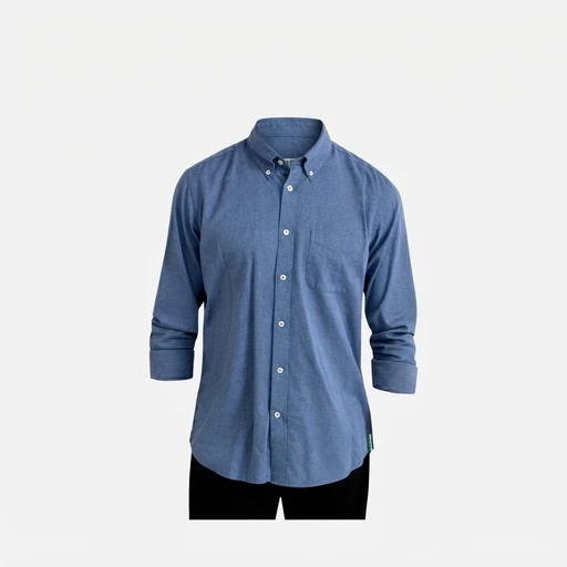 Men's Chambray Button-Down Shirt - Denim Blue