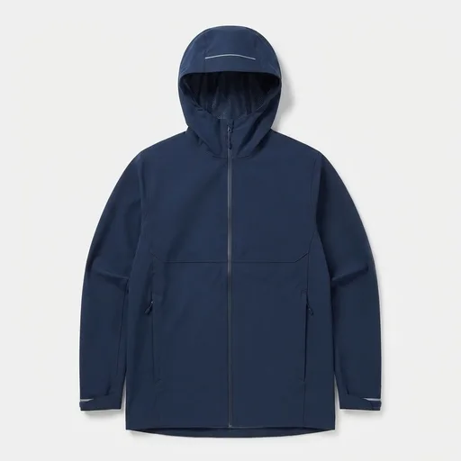 Men's Hooded Stretch Shell Jacket - Navy
